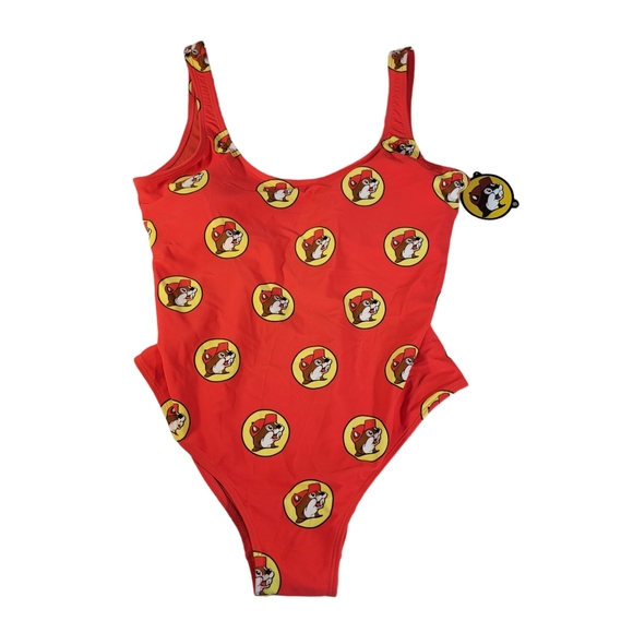 Buc-ees Other - Buc-ees All Over AOP Logo One Piece 1pc Swim Suit Women's Size XS NWT